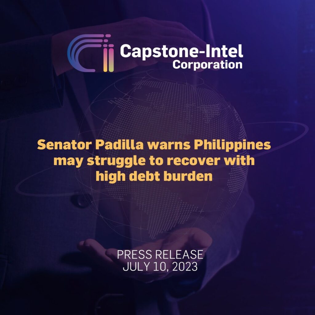 Senator Padilla warns Philippines may struggle to recover with high debt burden
