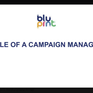 Role of a Campaign Manager