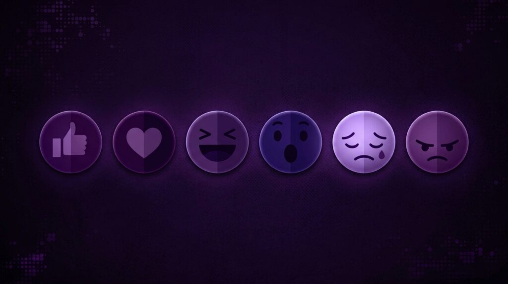 Facebook reaction types Like Love Haha Sad Angry sentiment guide